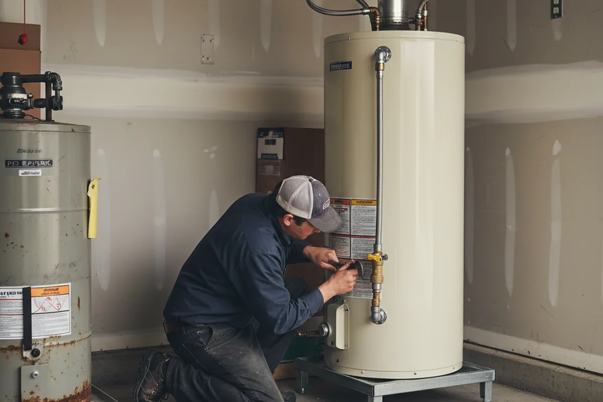 Water heater and shutoff valve replacement in Greenland